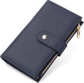 Royal Blue Faux Leather Trifold Wallet